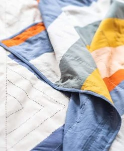 Anchal Ribbon Throw Quilt Home Goods