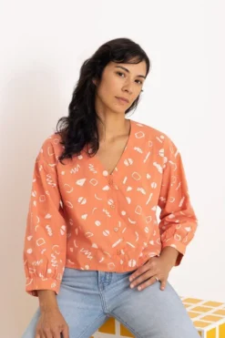North Of West Sale Rosa Squiggles Blouse