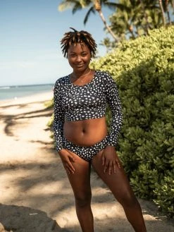 Sensi Graves Rose Recycled Swim Crop Top