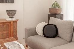 Village Thrive Round Pom Pom Throw Pillow Cover