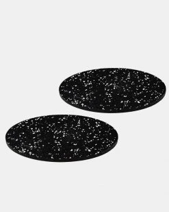 Slash Objects Kitchen + Dining Round Recycled Rubber Trivet Set