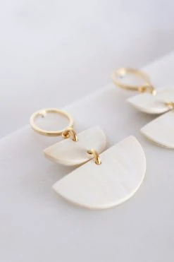 Hathorway Saigon II Horn Post Dangle Earrings - Light Special Occasion