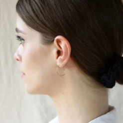 Salt + Still 14K Half Moon Earrings