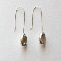 Salt + Still Egg Hollows Droplet Earrings