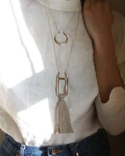 Salt + Still Handcrafted Oblong Necklace
