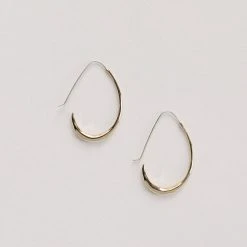 Salt + Still Jewelry Ovate Hoop Earrings