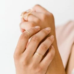 Sara Patino Jewelry Be Light Recycled Gold Stacking Ring