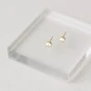 Sara Patino Jewelry Gold White Topaz Recycled Stud Earrings