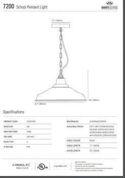 Ameico School Pendant Light - Green Lighting