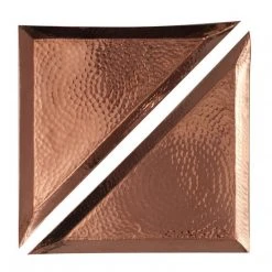 Sertodo Copper Aleppo Recycled Copper Triangular Platter Set 7 Sertodo Copper Aleppo Recycled Copper Triangular Platter Set