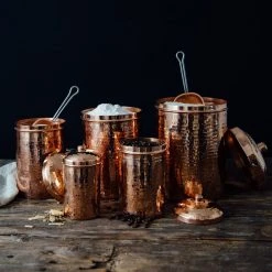 Sertodo Copper Home Goods Recycled Copper Kitchen Canisters