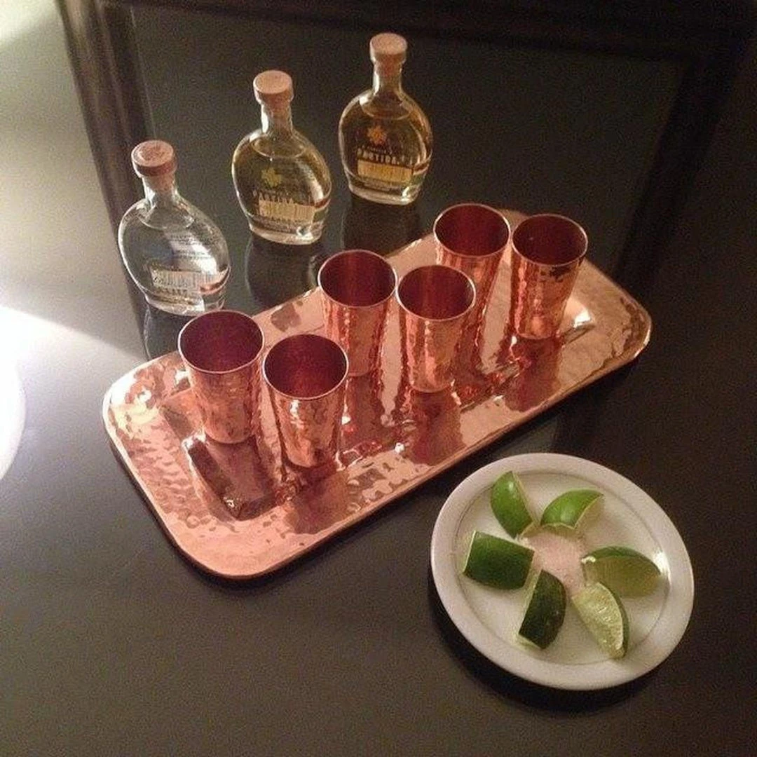 Sertodo Copper Copper Tequilero Shot Cup Flight Set Kitchen + Dining 4 Sertodo Copper Copper Tequilero Shot Cup Flight Set Kitchen + Dining