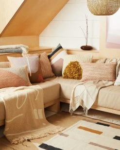 Made Trade Sheila Lumbar Pillow In Salmon - SAMPLE SALE Throw Pillows 8 Made Trade Sheila Lumbar Pillow In Salmon - SAMPLE SALE Throw Pillows