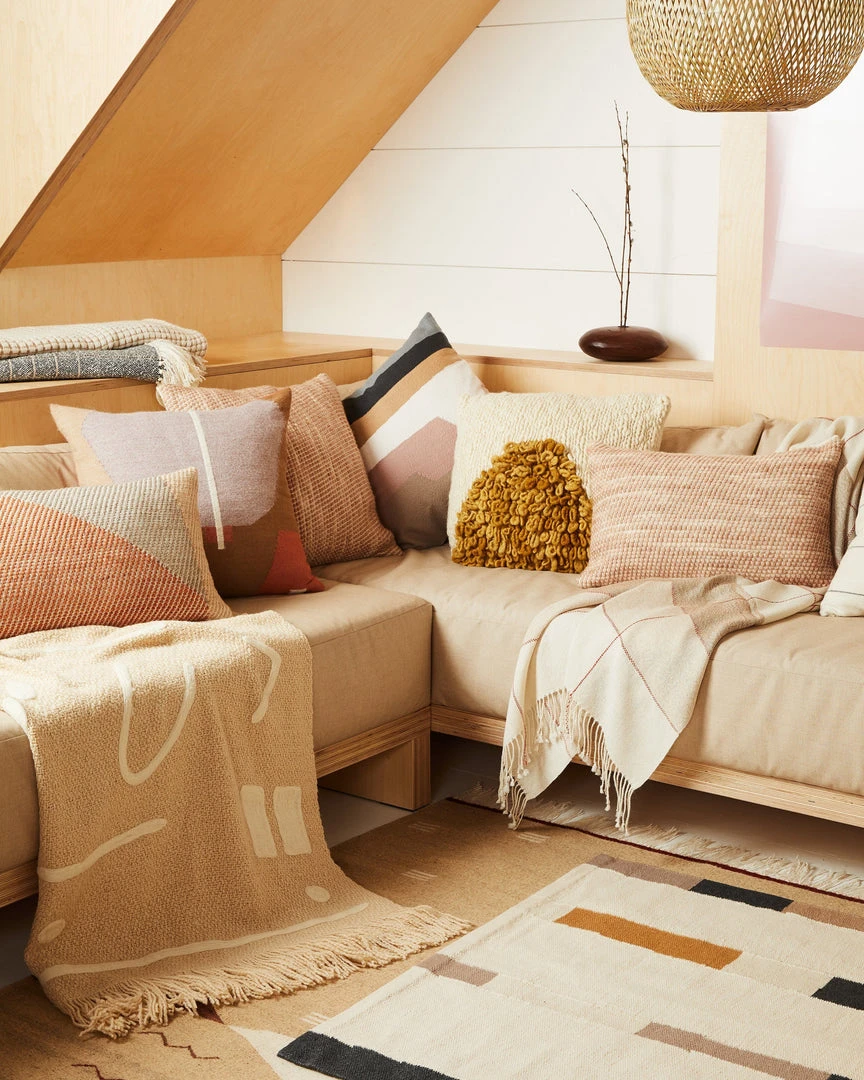 Made Trade Sheila Lumbar Pillow In Salmon - SAMPLE SALE Throw Pillows 5 Made Trade Sheila Lumbar Pillow In Salmon - SAMPLE SALE Throw Pillows