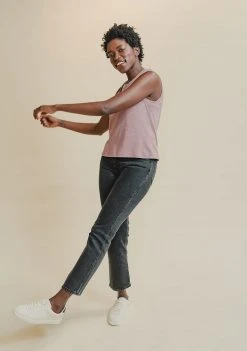 Poplinen Best Sellers Shirley Bamboo Tank Top - Rose