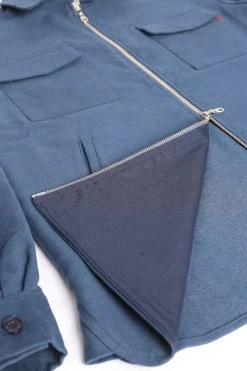 Signature Innovation Group Men's Double Zip Shirt Jacket - Blue