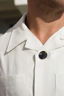 Signature Innovation Group Men's Safari Hemp Shirt - Bone