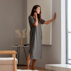 Sijo Eucalyptus Short Sleeve Dress