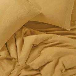Sijo Home Goods French Linen Duvet Cover - Turmeric