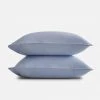 Sijo Home Goods French Linen Pillowcase Set - Sky 2 Sijo Home Goods French Linen Pillowcase Set - Sky