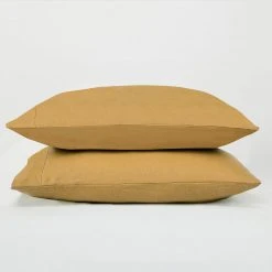 Sijo Home Goods French Linen Pillowcase Set - Turmeric