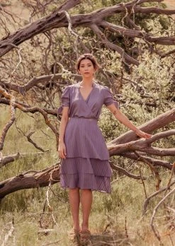 Valani Best Sellers Sitha Tencel Top - Purple Sage