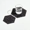 Slash Objects Hex Recycled Rubber Trivet Set - Speckled Black 2 Slash Objects Hex Recycled Rubber Trivet Set - Speckled Black