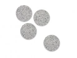 Slash Objects Round Recycled Rubber Coaster Set - Gris