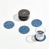 Slash Objects Round Recycled Rubber Coaster Set - Royal 1 Slash Objects Round Recycled Rubber Coaster Set - Royal