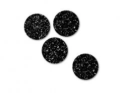 Slash Objects Best Sellers Round Recycled Rubber Coaster Set - Speckled Black