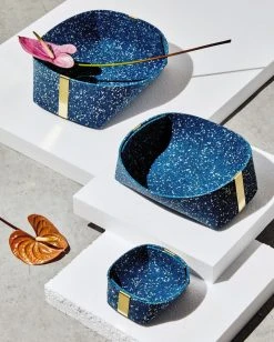 Slash Objects Recycled Rubber + Brass Basket Set - Royal Home Goods