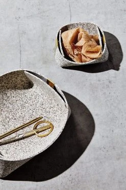 Slash Objects Best Sellers Recycled Rubber + Brass Basket Set - Sand