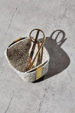 Slash Objects Best Sellers Recycled Rubber + Brass Basket Set - Sand