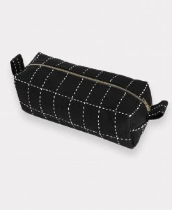 Anchal Accessories Small Grid Stitch Toiletry Bag 17 Anchal Accessories Small Grid Stitch Toiletry Bag