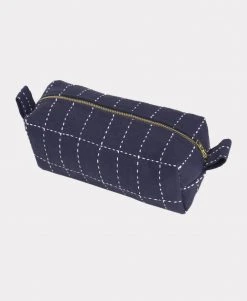 Anchal Accessories Small Grid Stitch Toiletry Bag 18 Anchal Accessories Small Grid Stitch Toiletry Bag