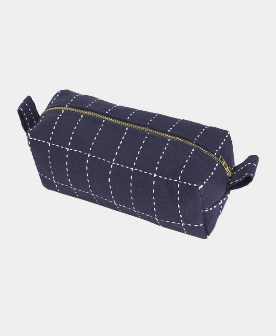 Anchal Accessories Small Grid Stitch Toiletry Bag 9 Anchal Accessories Small Grid Stitch Toiletry Bag