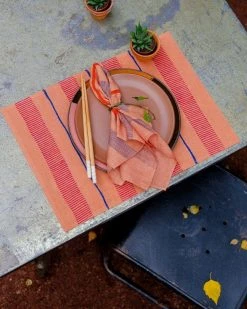 Soil To Studio Best Sellers Arundhati Linen Placemat - Terracota