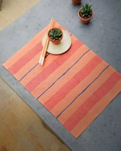 Soil To Studio Best Sellers Arundhati Linen Placemat - Terracota
