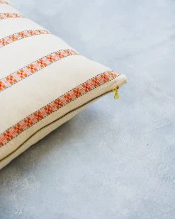 Soil To Studio Home Goods Asima Throw Pillow Cover - Orange + Cream