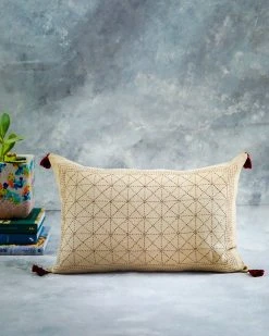 Soil To Studio Avani Linen Lumbar Pillow Cover - Cream Home Goods
