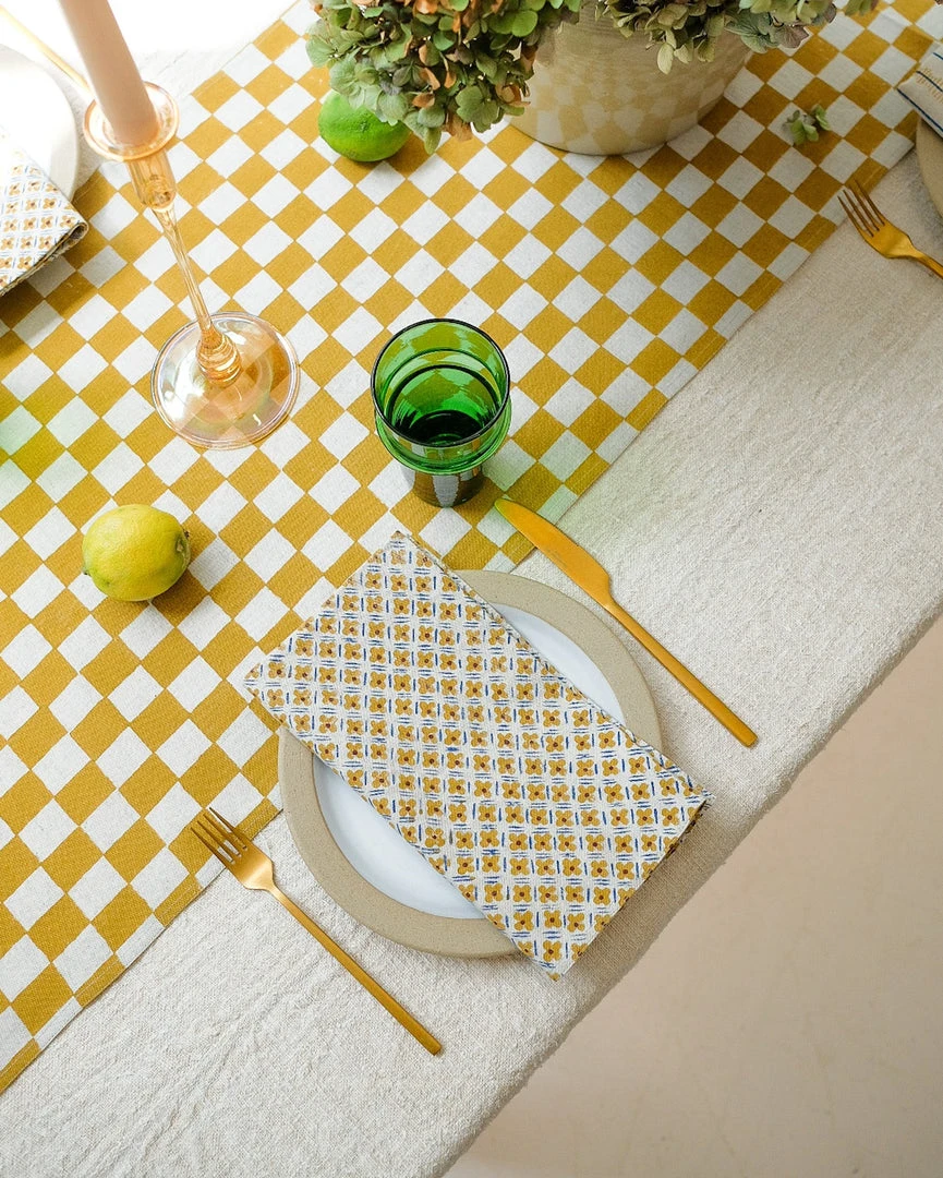 Soil To Studio Kitchen + Dining Divya Linen Table Runner 4 Soil To Studio Kitchen + Dining Divya Linen Table Runner