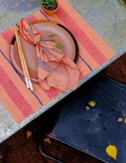 Soil To Studio Indu Linen Napkin Set - Terracota