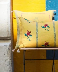 Soil To Studio Ira Linen Throw Pillow Cover - Dandelion Yellow 13 Soil To Studio Ira Linen Throw Pillow Cover - Dandelion Yellow