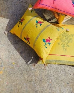 Soil To Studio Ira Linen Throw Pillow Cover - Dandelion Yellow 14 Soil To Studio Ira Linen Throw Pillow Cover - Dandelion Yellow