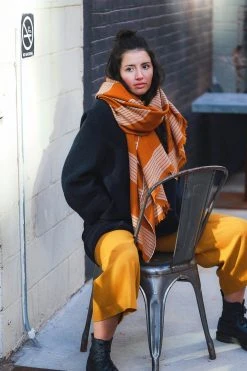 Soil To Studio Natasha Color Blocked Merino Scarf Accessories