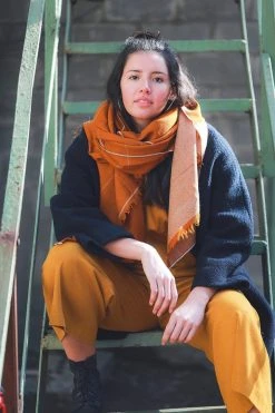 Soil To Studio Sushmita Color Blocked Merino Scarf Accessories