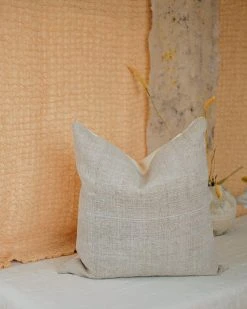 Soil To Studio Zara Upcycled Hemp Throw Pillow Cover