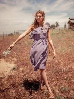 Valani Special Occasion Sokha Banana Midi Dress - Purple Sage