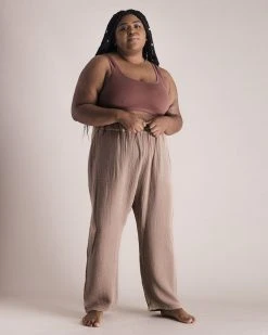 Soluna Collective Chestnut Relaxed Pants Clothing