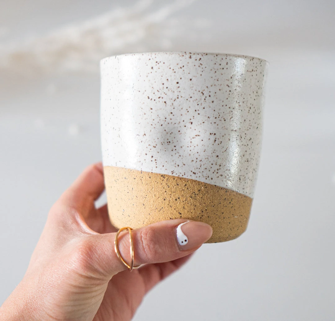 Moonshine Design Speckled Stoneware Pinch Tumbler Set Home Goods 5 Moonshine Design Speckled Stoneware Pinch Tumbler Set Home Goods